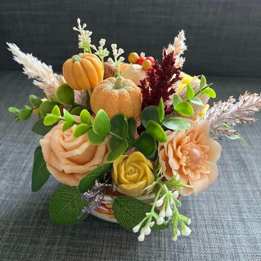 Soap Flowers Bouquet handmade gift FREE BAG and CARD - Picture 3 of 6